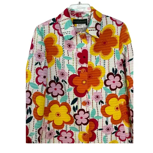 Harvé Benard NWT Y2K Floral Raincoat Size 14 – Retro Mod Flower Print vintage