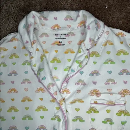 Roller Rabbit  X Stoney Clover Lane Rainbow Print Polo Pajamas