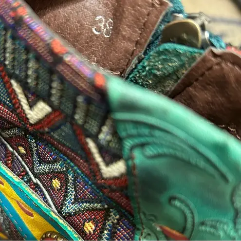 SOCOFY Women's Colorful Leather Woven Tapestry Boho Ankle Boots EU38/US7.5 Size undefined