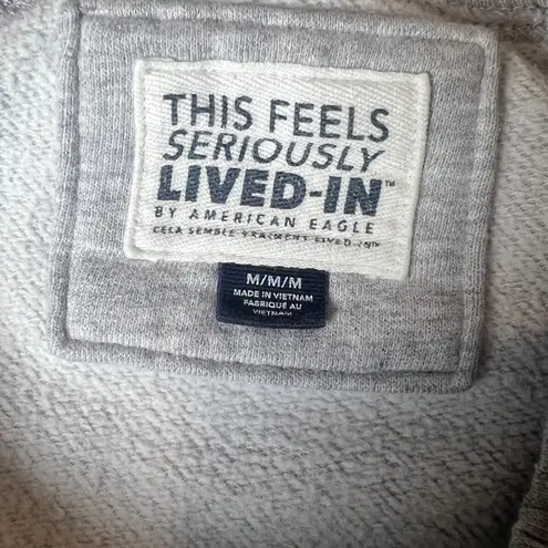 American Eagle "Est. 77" Graphic Crewneck Sweatshirt Gray Size M Size M