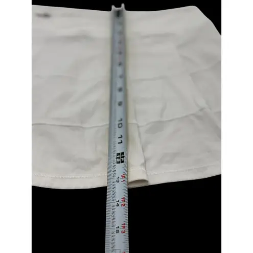 Lululemon Womens Pace Rival Skirt Size 12 White Stretch Tennis Golf Athletic