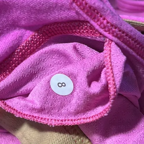 Lululemon  No Limits Layered Tank Top Built In Bra Racerback Pink Sz. 8