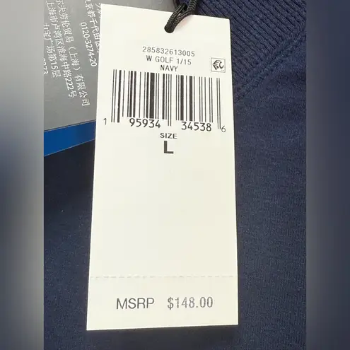 RLX RALPH LAUREN Womens Large Navy Blue V Neck Long Sleeve Golf Pullover Top