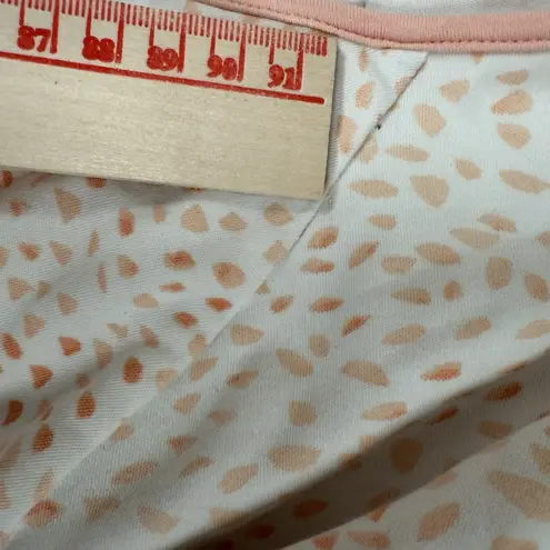 Lake Pajama Top Womens Large White Pink Pima Cotton Rebecca Atwood Sleep Shirt