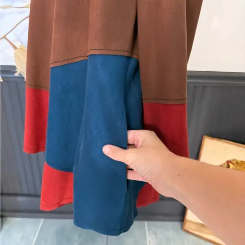 IC Collection Colorblocked Asymmetrical Quarter Zip Jacket ~ Size L 💛🍄 Brown Size L