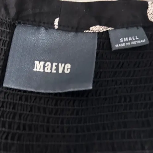 Maeve Anthropologie Dress Small White Heart Feminine French Girl Neutral Fall Black