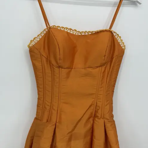 Bella Formals by Venus Orange Fit & Flare Formal Mini Dress Women XS