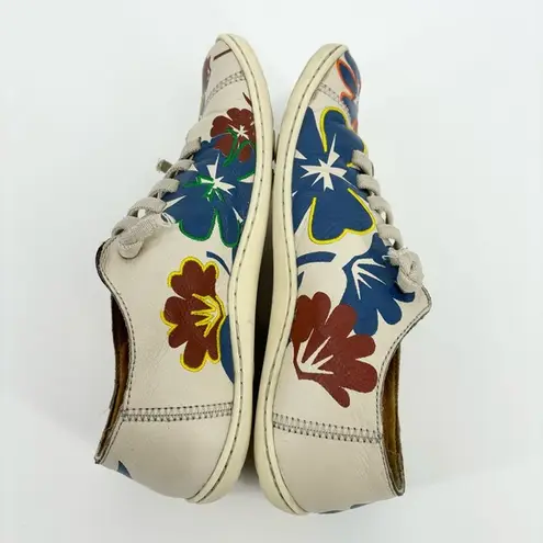 Camper Twins Sneakers Size 7.5 Floral Leather