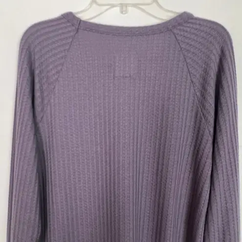 Charles Henry Chaser Waffle Knit Lavender Pullover Thermal Top Size Small