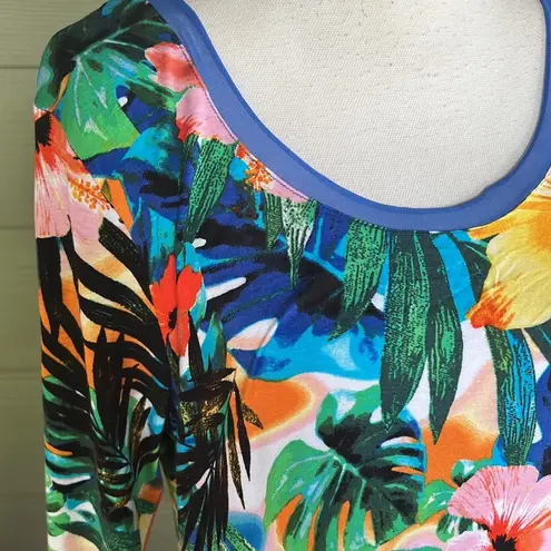 cupio  Sharkbite Hem Tropical Dress