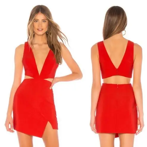 NBD NWT Revolve x  Natalia Cutout Mini Red‎ Dress Size S