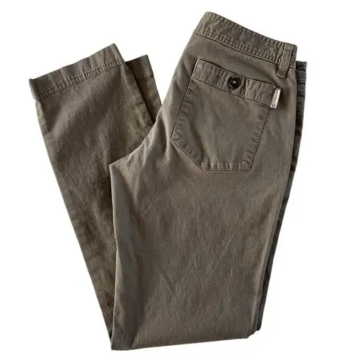 Merrell Dark Khaki Pants Sz 4 Tapered Leg Zipper Pockets