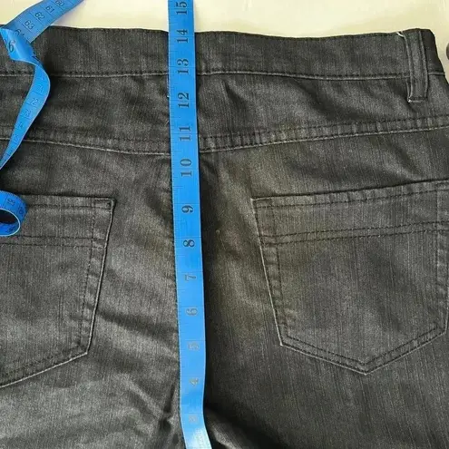 FDJ Women 10 Navy Cotton Dark Denim High Waist Wide Leg Leg Crop Pant Cl… Blue