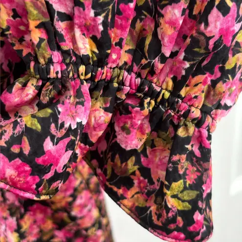 VERO MODA Elly Floral Long Sleeve Minidress in “Very Berry” – Size XL