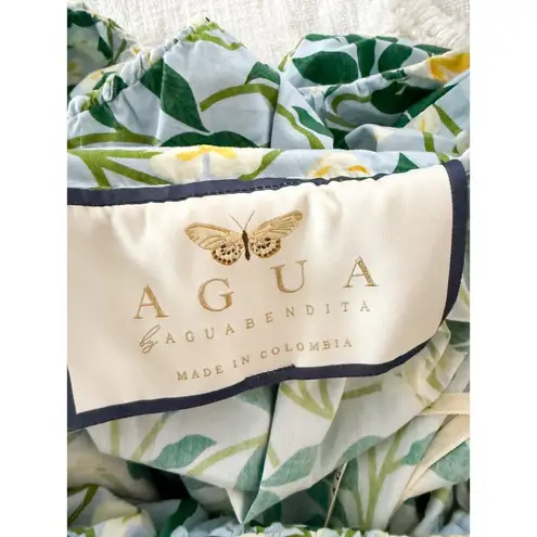 Agua by Agua Bendita | Horizonte Mini Dress in Celeste Blue Yellow Floral | XL