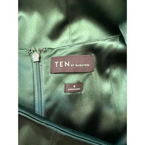 Babaton Aritzia TEN By Women's Sz 8 Premiere Satin Dress In Emerald Green