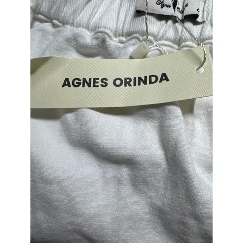 Agnes Orinda Overalls Dress Sleeveless Casual White Denim Skirt 4X