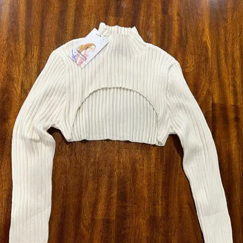 Pretty Garden Mock Neck Bolero Top