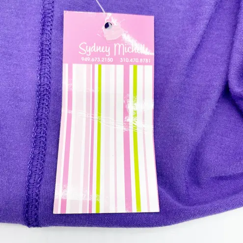 NEW Daftbird Womens XS Sleeveless Cardigan Violet Purple Pockets Jersey Minimal