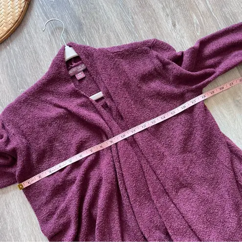 Barefoot Dreams  cozy chic maroon open front cardigan