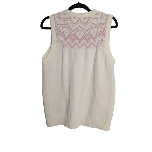 ATM Anthony Thomas melillo fair isle wool vest Small Pink