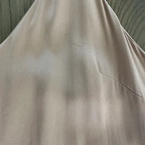 Lunya Washable Silk Slip Dress Light Otium Tan and Immersed Black Extra Large