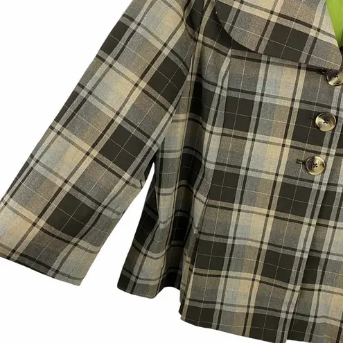 Isaac Mizrahi Target Plaid Peter pan collar jacket