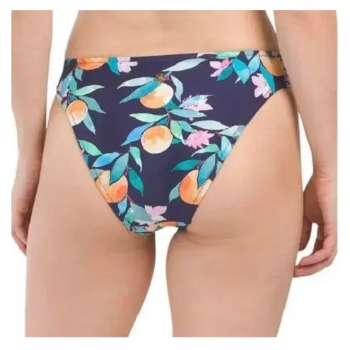 La Blanca Sunshine Navy Peach Halter Fruit Floral 2 Piece Bikini Swimsuit Set 8
