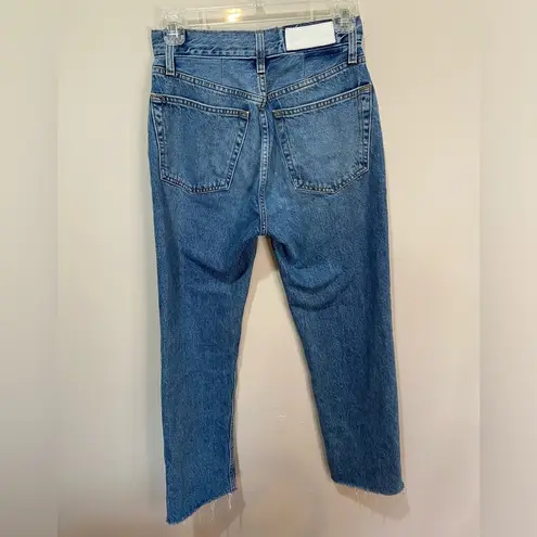 RE/DONE REDONE 70s Stove Pipe Jeans Medium Vain sz 25 High Rise