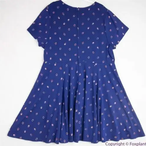 Unique Vintage Gwynnie Bee ladybug Print Dress, 2X