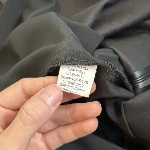 Bailey 44 Black Sleeveless Faux Leather Hem Shift Dress – XS Made in USA