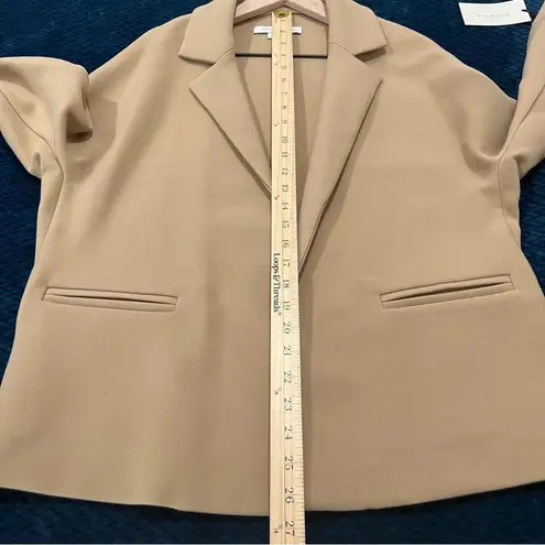 WORTH New York Camel Wool Blend Dolman Sleeve Open Front Blazer NWT Size XS Tan