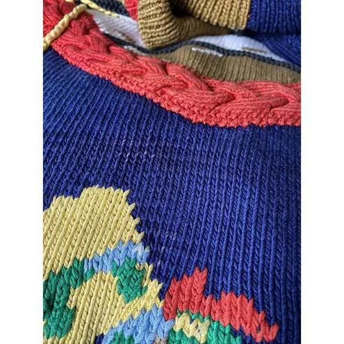 Vintage Britches Sports Handknit Pima Cotton Collared Sweater Golf tennis Blue Size L - Image 11