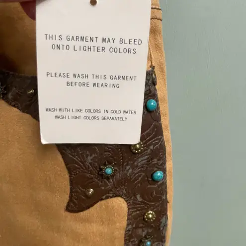 Diane Gilman DG2 Western Style Stretch Jeans Pants Studded Turquoise Cowgirl