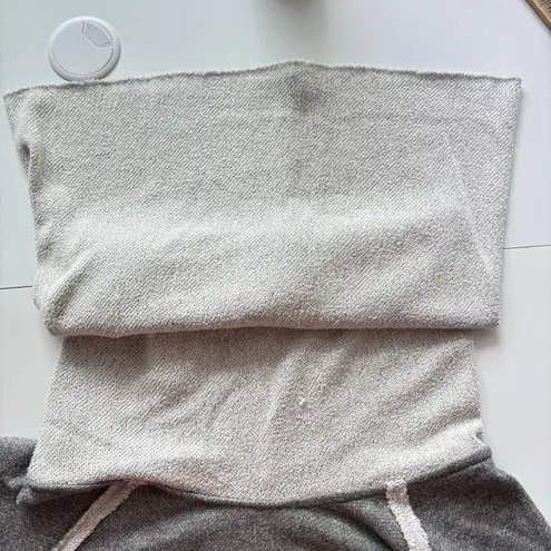 Adora Terry Cotton Cowl Neck Gray Pullover Long Sleeve Sweater Womens XL