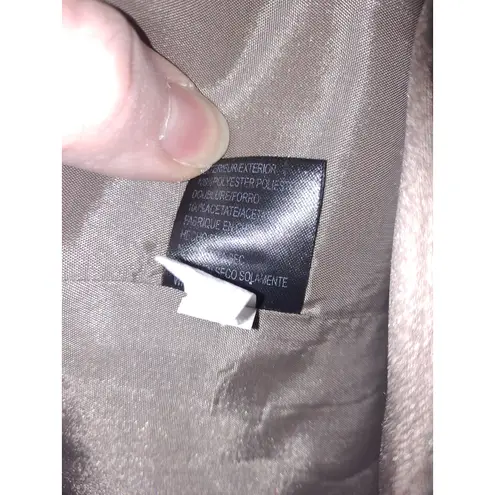 Tahari Arthur Levine Luxe Bronze Open Front Collarless Blazer Size 4