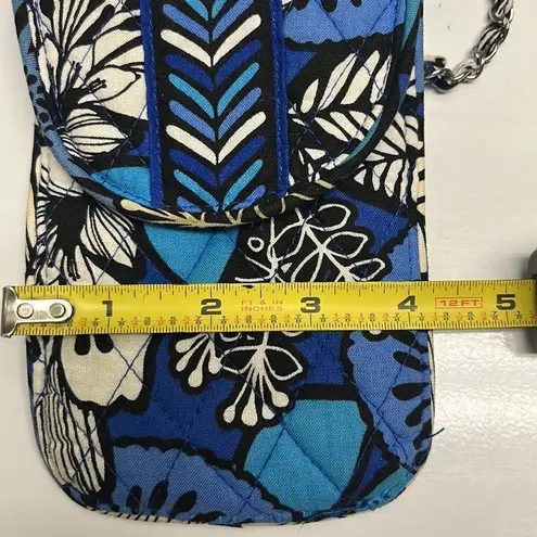 Vera Bradley  Blue Bayou Cellphone Crossbody with Metal Braided Crossbody Strap