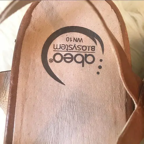 ABEO Biosystems Sandal Brown Size 10N Narrow Leather Wedge Open Toe Ankle Strap