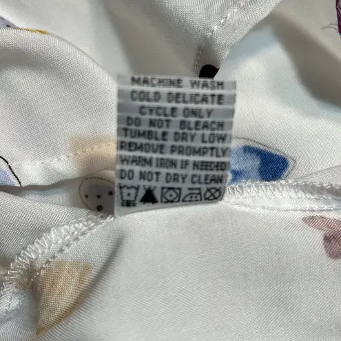 Velvet & Heart Long sleeve Blouse w/ Heart Design in white sz Sm