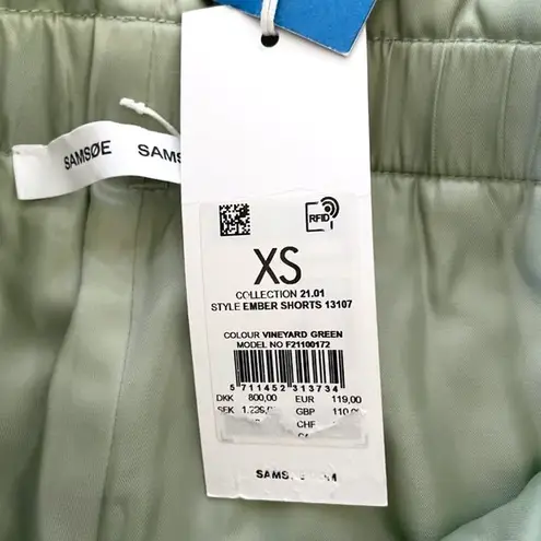 Samsoe Samsoe New Quilted Paperbag Waist Ember Shorts Vineyard Green