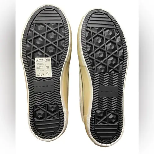 ALLSAINTS Size 9 Women's Jaxal Canvas High Top Sneakers White New In Box NEW