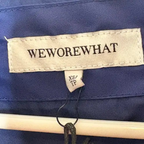 We Wore What Zip Off Sleeve Puffer Navy Jacket Womens Size Extra Small