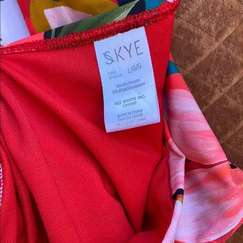 Skye Swimwear New Ladies Size Lg Break of Day Juliana Side Tie Bikini Bottom Vibrant Tropical