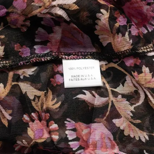 MISA Los Angeles Misa Rosie Sheer Floral Blouse Small