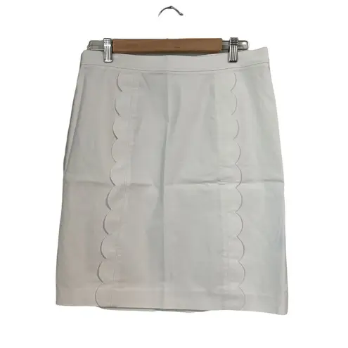 J. McLaughlin  Winnie Scallop White Skirt, New with Tags