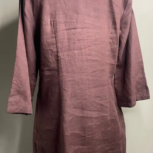 Kenar  Chocolate Tunic with Eyelet Detail