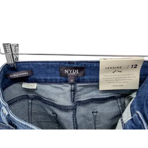 NYDJ Alina Legging Jeans Oasis Cool Embrace Blue Stretch Women's Size 12 NWT
