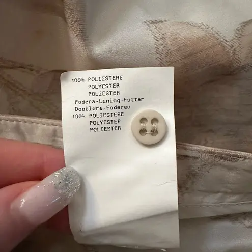 Armani Collezioni cream & gray floral pencil skirt size 4