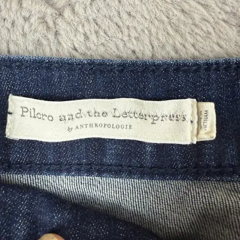 Pilcro and the Letterpress Pilcro High-Rise Denim Leggings Moto Style Dark Wash Size 29