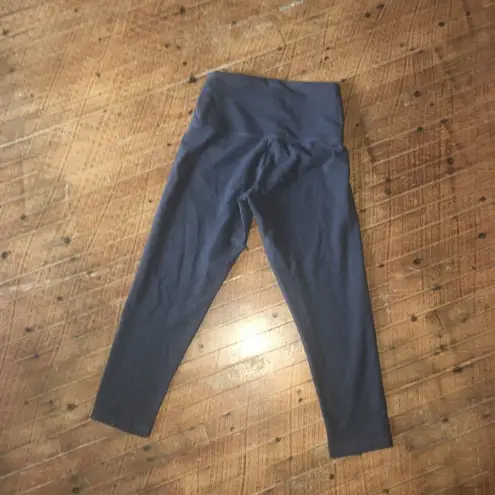 Ruby Ribbon S cropped gray high waist leggings Gray